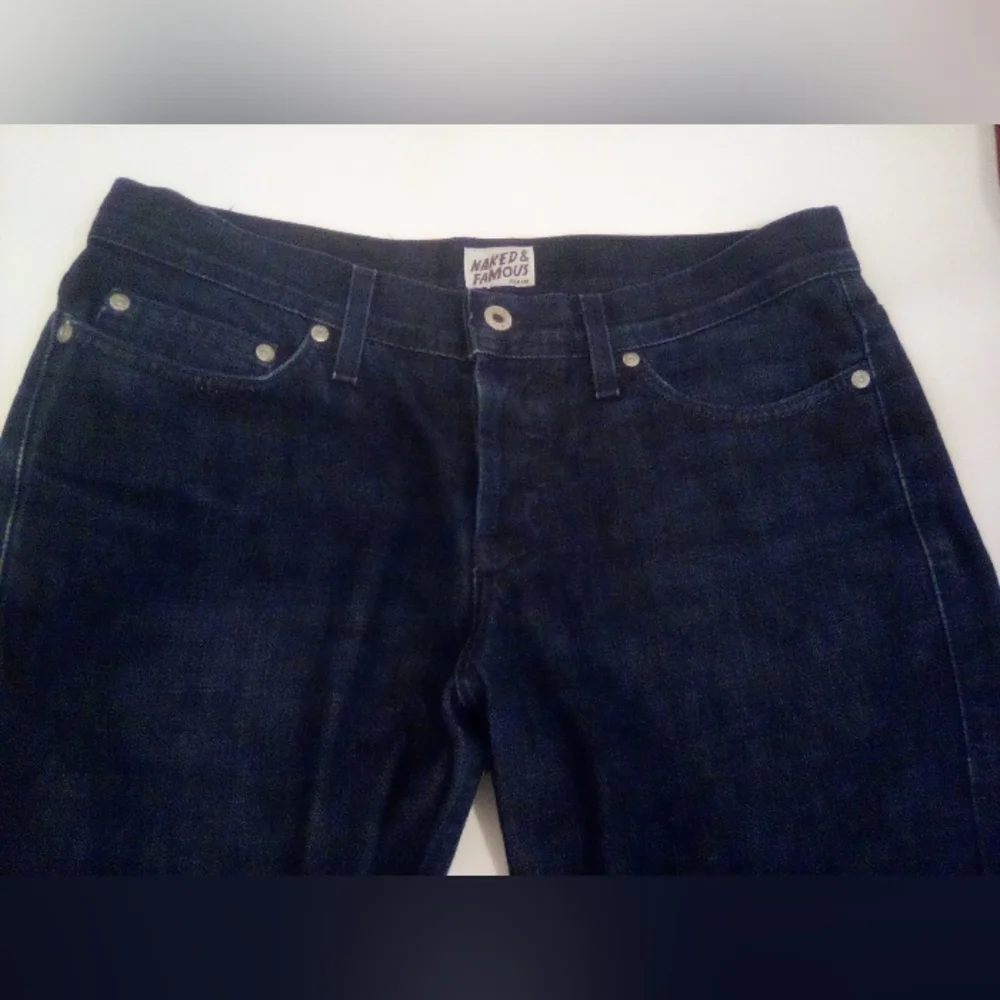 Naked & Famous Denim Raspberry Scratch N Sniff Blue Size 31 100% Cotton - Picture 5 of 16